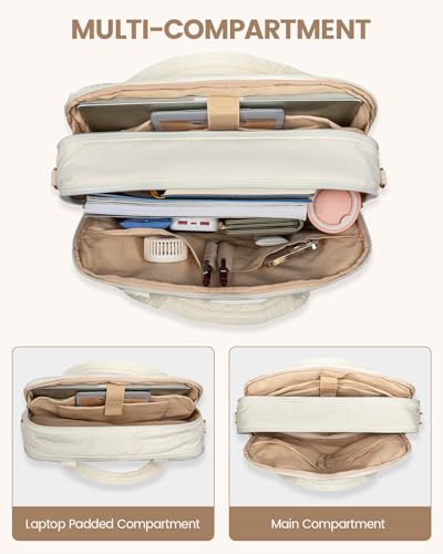 LOVEVOOK Laptop Bag For Women, 17.3 Inch Puffer Laptop Briefcase, Lightweight Work Bussiness Messenger Bag, Large Computer Shoulder Bag, Office, Travel, College, Teacher3