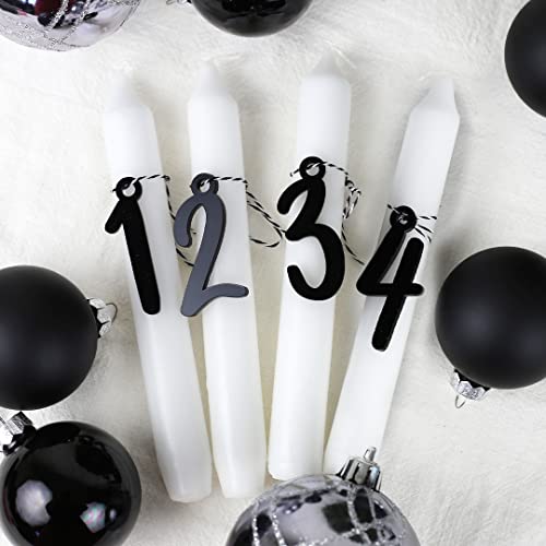Adventskranz Zahlen Anhänger 1-4 für Kerzen Adventszahlen verspielt...