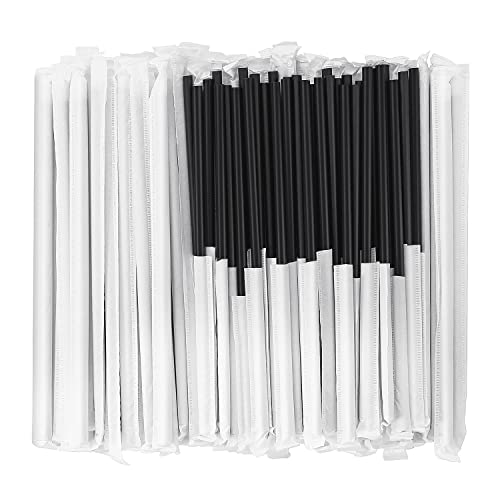 Biodegradable Compostable Individually Wrapped Black Straws