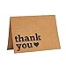 120 Pack Kraft Paper Thank You Cards with Envelopes - Bulk Thank You Cards for Wedding, Graduation, Baby Shower, Commerce (Heart Design, 3.5x5 In)