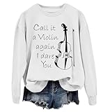 Photo Gallery felpa con scritta "call it a violin again i dare you", "call it a violin again i dare you", divertente felpa per amanti della musica, bianco, xl Photo Gallery felpa con scritta "call it a violin again i dare you", "call it a violin again i dare you", divertente felpa per amanti della musica, bianco, xl