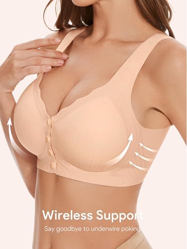 Seamless Front Close Bras for Women Post Surgery Full Coverage Moisture Wicking Comfort Supportive Convenient Bralettes4