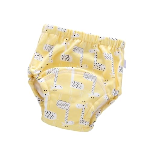 Hixingo Bragas de Aprendizaje Niña, Calzones de Entrenamiento Niño Pañal de Aprendizaje 1-6 Años Pantalones de Entrenamiento 2 Piezas Pañales de Tela Reutilizables (Jirafa,L)