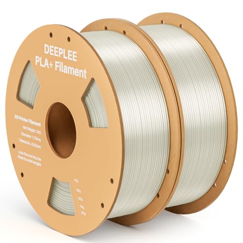Image of PLA+ 1.75mm 3D Printer Filament, PLA Plus with Dimensional Accuracy + /- 0.02mm, Higher Strength and Toughness, Neatly Wound, No Clogging, Fits for Most FDM 3D Printers, 2 Pack 1kg Clear