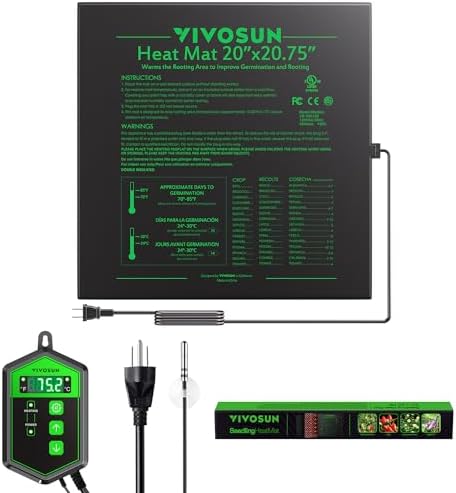 vivosun heat mat and digital thermostat combo – What You Need to Know 4 VIVOSUN 20" x 20.75" Seedling Heat Mat and Digital Thermostat Combo Set, UL & MET-Certified Warm Hydroponic Heating Pad for Germination, Indoor Gardening, Greenhouse