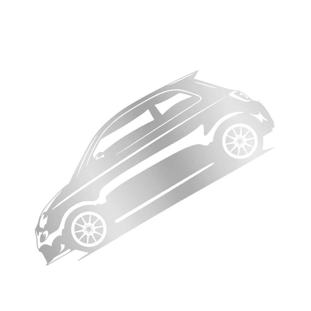 Car Styling Sticker for Fiat 500 595 Vehicle Model Decor Decals Vinyl(Matt Silver)