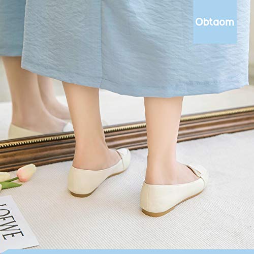 Image of Obtaom Women's Pointy Toe Loafer Flat Comfortable Faux Suede Work Shoes,Cute Penny Loafer Slip On Ballet Flat