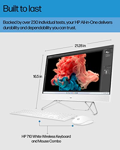 Image of HP All-in-One Bundle PC, 23.8 inch FHD Micro-Edge Touchscreen Display, 12th Generation Intel Core i5 Processor, Intel Iris Xe Graphics, 8 GB RAM, 512 GB SSD, Windows 11 Home OS, Wi-Fi (24-cb1170, 2022)