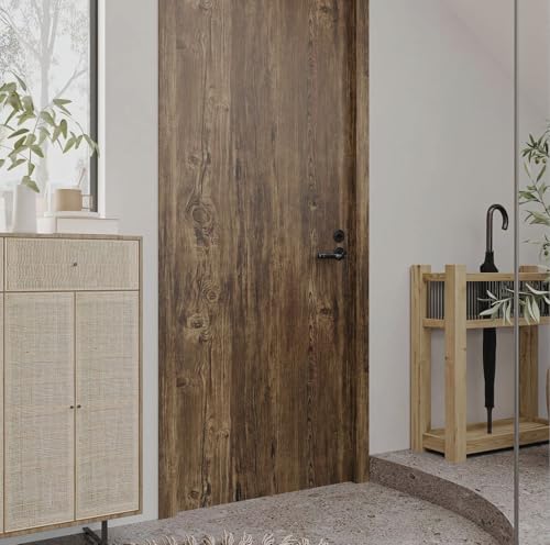 Image of HOME13 Self Adhesive Wood Grain Wallpaper for Furniture Vinyl Sticker Wooden Door Desktop Wall Paper Kitchen Wallpaper 2 feet by 10 feet, Rustic Wooden