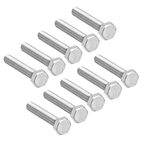 Image of 20 Pcs M6 Hex Bolt M6-1 x 30mm UNC Hex Head Screw Bolts A2-70(304) Stainless Steel Fully Threaded Hex Tap Bolts,Fully Threaded (M6 x 30mm)