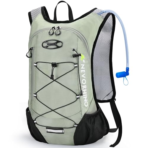 Lightweight Hydration Backpack, Running Backpack with 2L Water Bladder, Hydro Water Daypack for Cycling Hiking Rave for Men Women