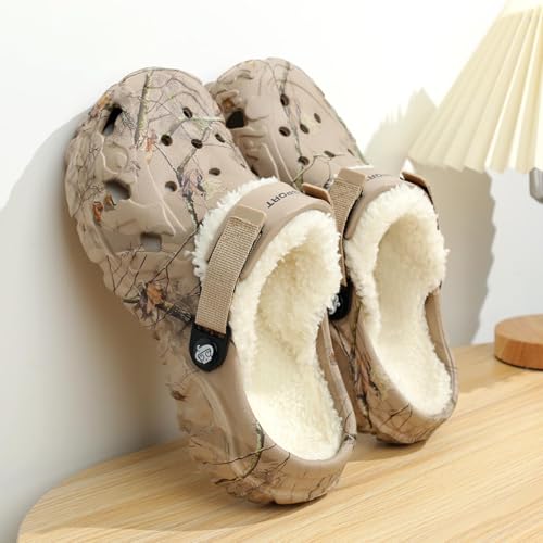 Meidiastra Women's Mens Fur Lined Clogs Waterproof Non Slip Garden Shoes Warm Plush House Slippers Indoor Outdoor Mules2