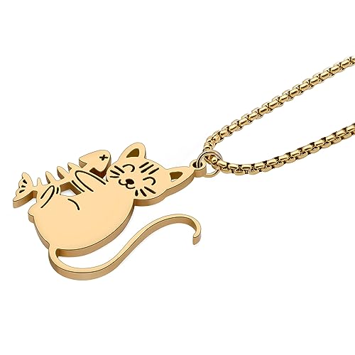 Collier chaton en acier inoxydable, le bijou discret idéal pour sublimer vos tenues quotidiennes - 3