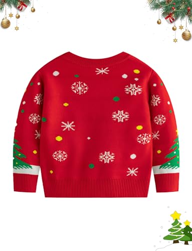 SEAUR Toddler Girl Boy Christmas Sweater Long Sleeve Crew Neck Pullover Kids Xmas Sweaters Knitted Sweatshirt Winter Tops2