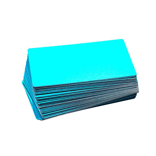 Frjjthchy 100 Pcs Business Cards Blanks Laser Engraving Business Credit Card (Blue)