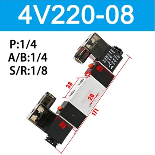 Électrovanne 4V220-08 AC110V évite les pertes de pression de vos vérins 1/4 - 3