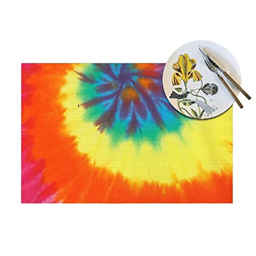 Sets de table antichaleur lot de 4 grand format imperméables spirale colorée