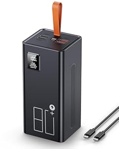 2026 große Powerbank 80000mAh, Power Bank 30W PD USB-C Schnellladefunktion, Externer Akku mit LED-Anzeige, 5 Ausgängen und 2 Eingängen, Externer Handyakku kompatibel mit iPhone, Samsung Tablets Outdoor