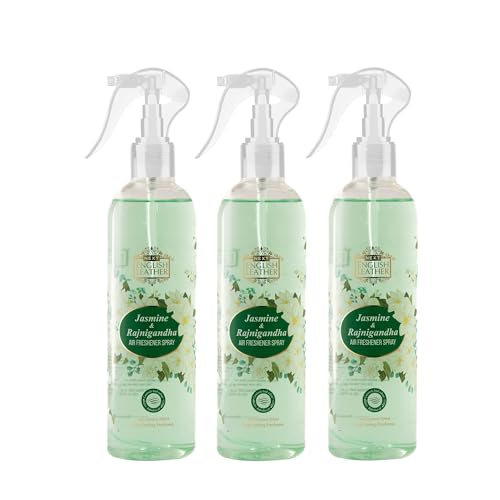 Image of Next Care English Leather Jasmine Air Freshener Spray for Home, Car & Office - 200 ml (Pack of 3) | Long Lasting Room Freshener | Gas-Free Deodorizer for Indoor Spaces | Family Value Pack