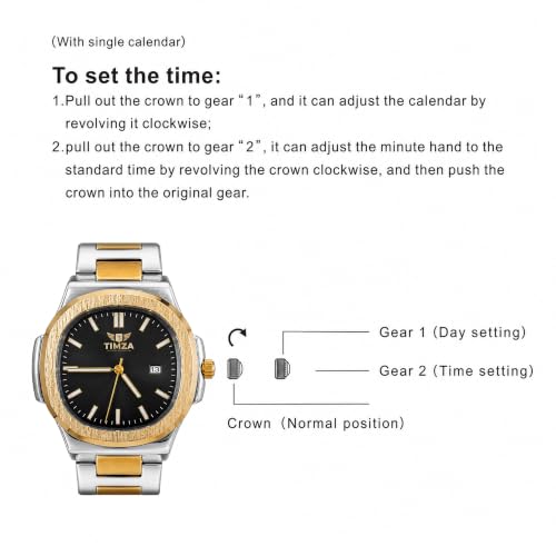 Image of Luxury Business Analog Quartz Watch for Men Sunburst Dial, Stainless Steel Strap, Date Display, Luminous Hands & Water Resistant (Black)