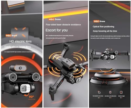 Image of Skyheaven-Drone-with-4K-Camera-WiFi-FPV-1080P-HD-Dual-Foldable-RC-Drone-Altitude-Hold-Headless-Mode-Visual-Positioning-Auto-Return-App-Control-Multicolor-Dr-14 (DK8)