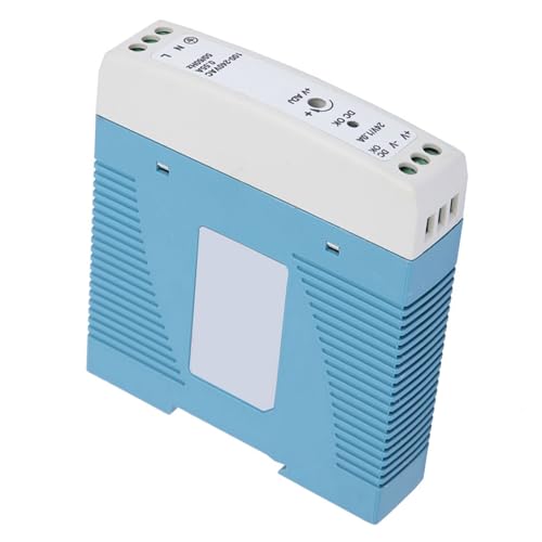 Tnfeeon Fuente de Alimentación de Riel DIN MDR-20-24, Salida de Potencia de Conmutación Industrial Confiable con CC Constante de 24 V 1 A para Sistemas de Control, Amplio Rango de Entrada de 85-264