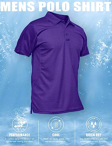 Magcomsen Men's Short Sleeve Polo Shirt - Athletic Golf, Fishing & Running T-Shirt #TOP5