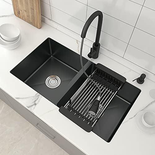Évier sous plan en acier inoxydable double cuve finition premium