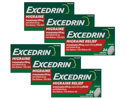 Excedrin Migraine Relief Medication, 24 Caplets (Pack of 6)