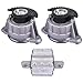 NEWZQ 3Pcs Engine Motor Transmission Mounts Replacement for Mercedes W204 W212 C E Class Base RWD