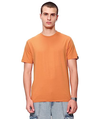 T-shirt orange homme décontracté pour vos sorties estivales en week-end