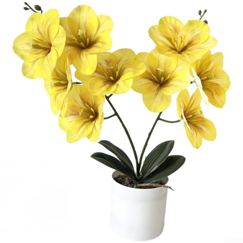 Bonsái de hibisco artificial solución sin riego para decoración de mesa 5