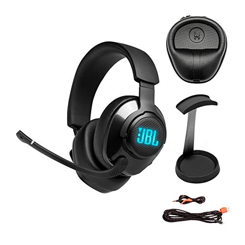 JBL Quantum 400 Wired Over-Ear Gaming Kopfhörer mit USB und (Schwarz) Bundle (3 Stück)