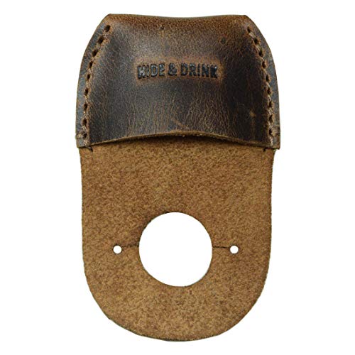 Hide & Drink, Leather Thumb Guard, Finger Protector, Carpenter Carving Accessories, Handmade Includes 101 Year Warranty :: Bourbon Brown