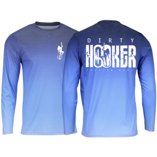 Dirty Hooker Fishing Gear Dry Fit Long Sleeve Fishing Shirt for Men - Uv Protection Fishing Shirts for Men - Fishing Clothes