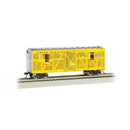 Bachmann 40' Animated Stock Car - UNION PACIFIC with HORSES - HO Scale