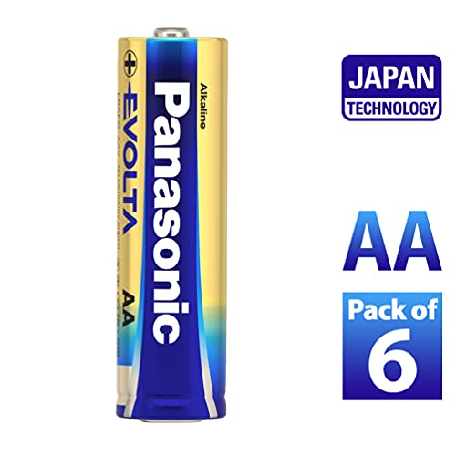 Image of Panasonic Evolta Premium AA Alkaline 1.5V Batteries - Long-Lasting, Anti-Leak Seal, Power Protection for up to 10 Years - Pack of 6