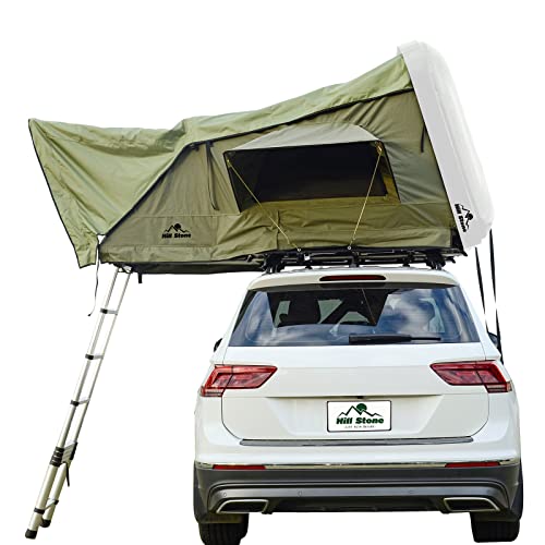 カーキ色のルーフテント