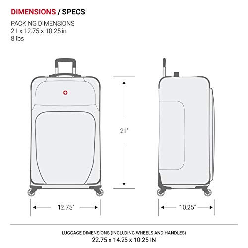 Swissgear 6283323156 Sion Softside Expandable Luggage, Blue, Carry-On 21-Inch thumb #5