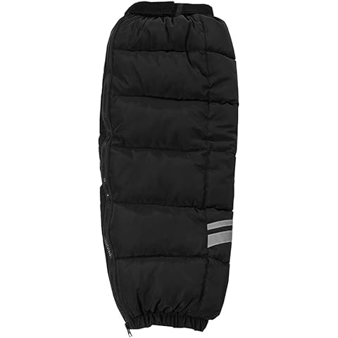 Winter Leg Warmers,Knee Pads Leg Sleeves,Long Leg Sleeves,Motorcycle Knee Pads Down Filled Reflective Zipper Waterproof Knee Pads for Biking Ycling Skating (Color : Black) Cover