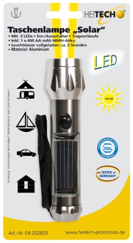 Preisvergleich Produktbild Heitech 04002609 Taschenlampe "Solar"