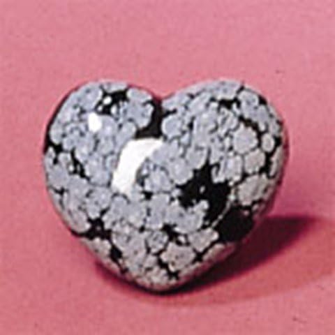 Heart Shaped Snowflake Obsidian
