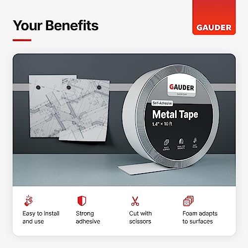 Gauder Metal Tape Self Adhesive | Ferrous Tape For Magnets | Metallic Steel Strip #TOP1