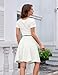 DRESSTELLS Falda Mujer Mini Corto Elástica Plisada Básica Multifuncional White-Midi XL