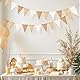 Wimpelkette Outdoor Beige, 2 Stück 4M Girlande Wimpelkette Boho Wimpelgirlande für Deko Hochzeit Geburtstag Babyparty Gartenparty Kinderzimmer