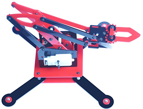 Kit4Curious Complete Robotic Arm with 4 motor,4 switch,9v connector, wire, instruction guide DPDT Slide switch controlled Robot Arm Kit Full functioning robotic arm complete project with control setup