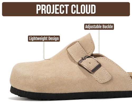 Image of Project Cloud Kids 100% Genuine Leather Non Slip Clogs with Cork Footbed