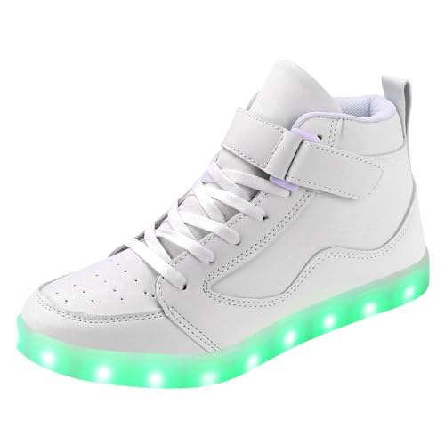 Image of Light Up Shoes Men Women LED Shoes USB Charging Adult High Top LED Sneakers Glow in The Dark Footwear for Dancing Party Festivals Festivals
