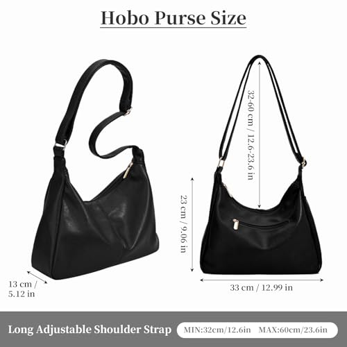 Image of Hobo Bags for Women, Vegan Leather Shoulder Handbag Tote Bag