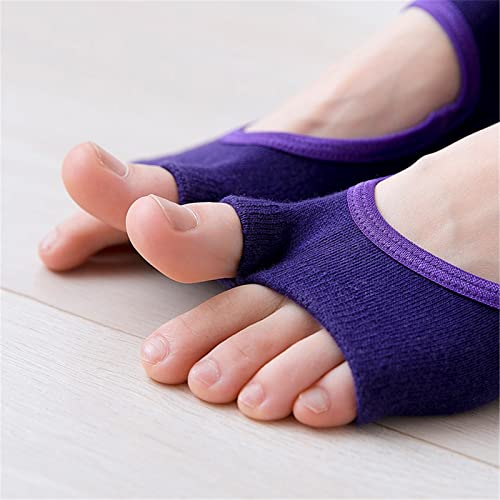 Calcetines de yoga ZYC algodón transpirable aptitud pilates mujeres 7